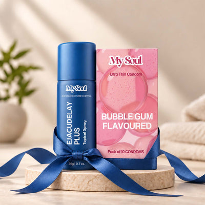 Ultra Thin Bubblegum Flavour Condoms 10N & Delay Spray 20g