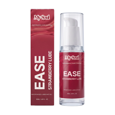 Ease Strawberry – Edible Personal Care Gel for Couples – Strawberry-Flavoured, Water-Based & Body-Safe Gel