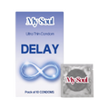 Ultra Thin Delay Condoms For Men | 60 Microns | 10 Units | Intense Fit with a Barely There Feel | With Disposable Pouches